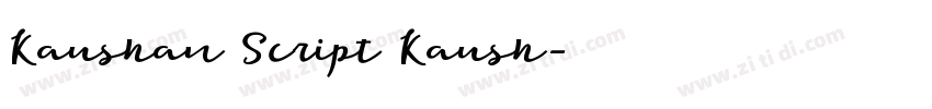 Kaushan Script Kaush字体转换